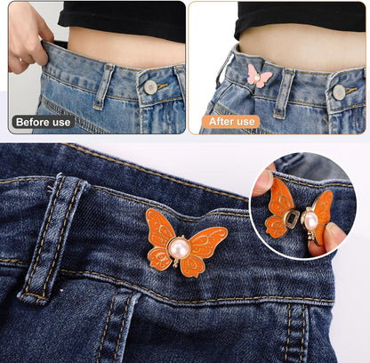 🔥8PCS Butterfly Waist Tighteners 🦋 Perfect Fit in Seconds — No Sewing Needed
